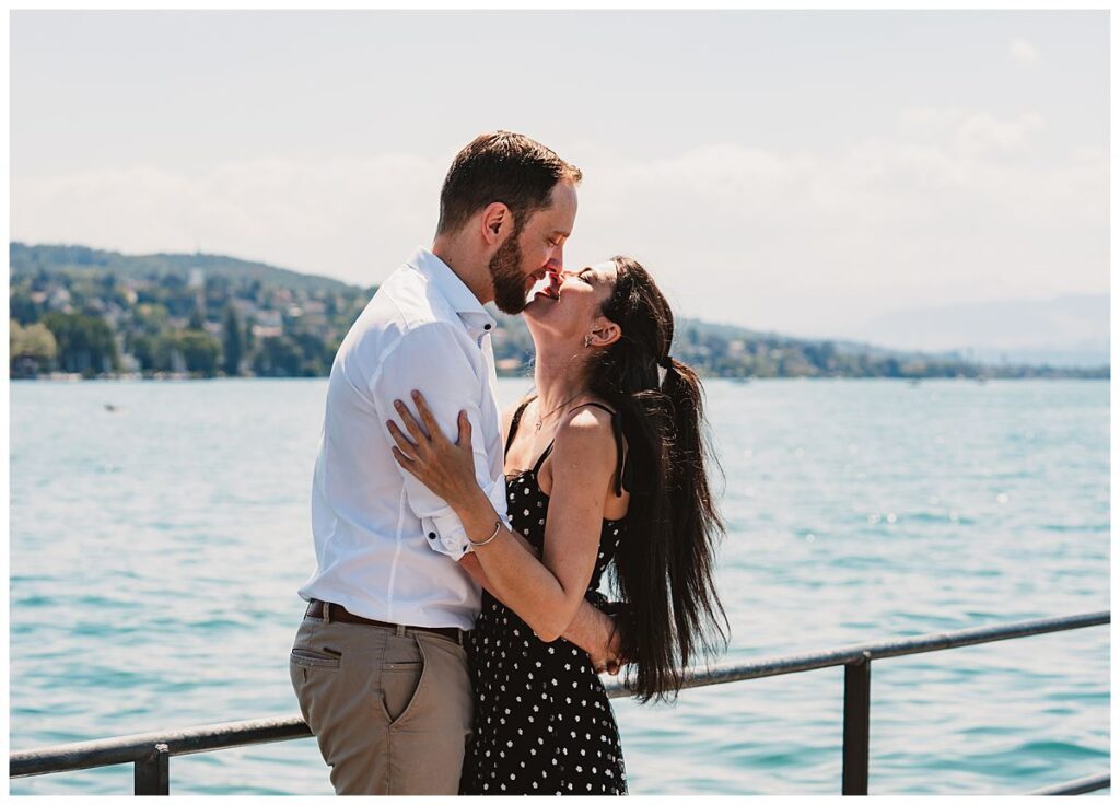 Verlobungsshooting, Pärchen Fotoshooting in Schweiz, am Züricher See