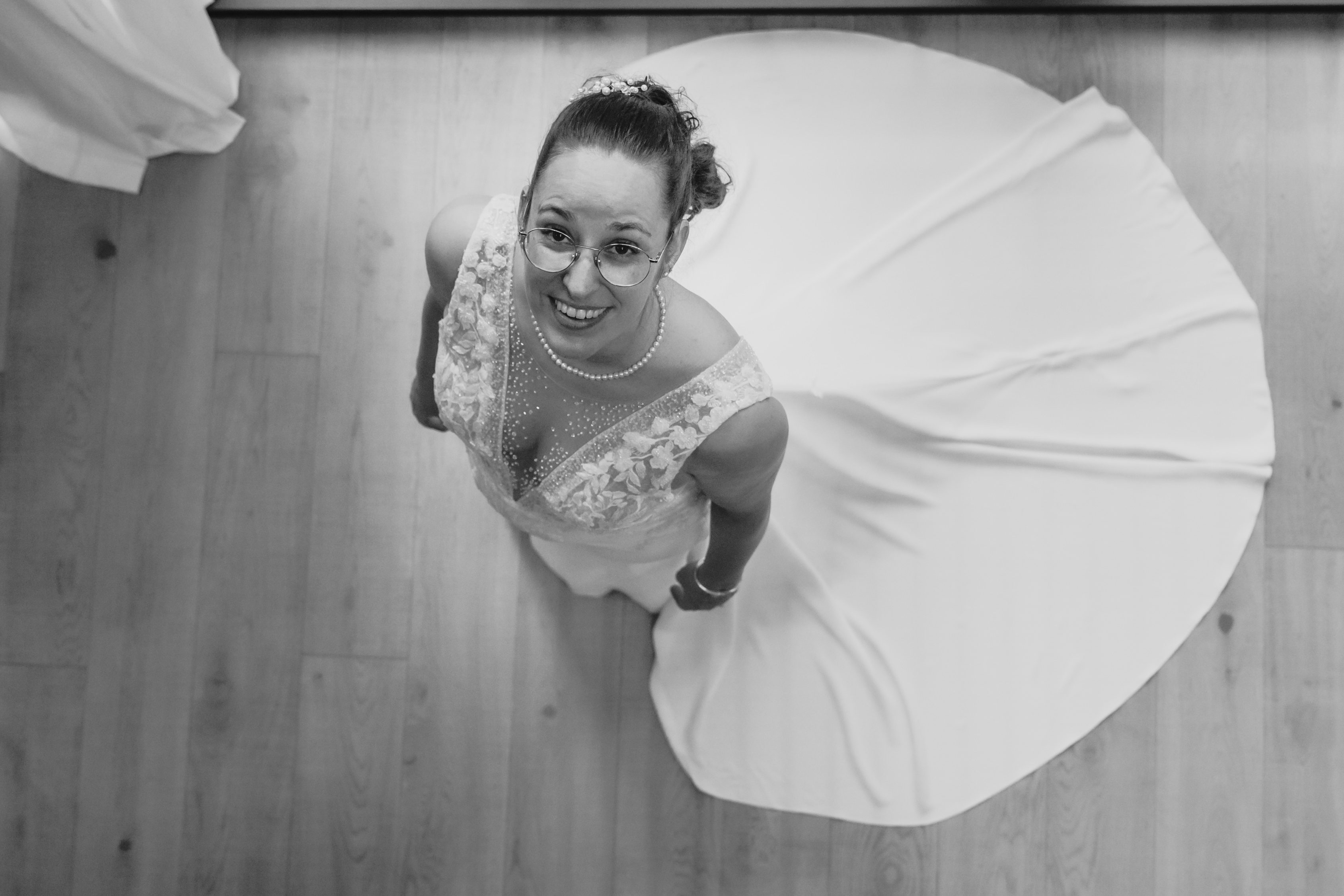 Braut mit brautkleid